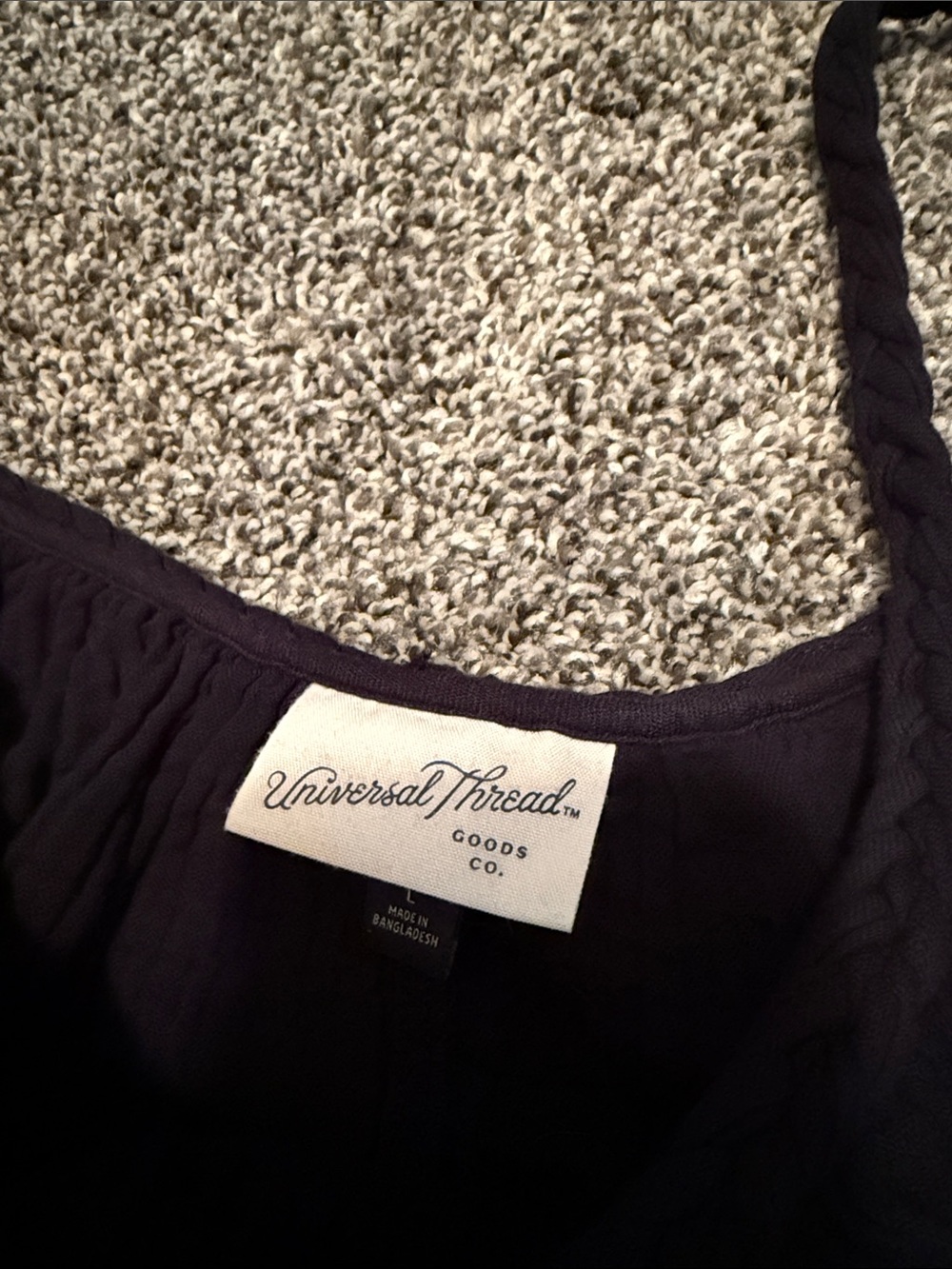 Universal Thread Black Gauze Twisted Spaghetti-Strap Camisole - Picture 2 of 2